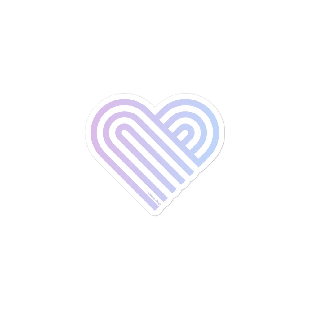 Sissay gradient heart sticker