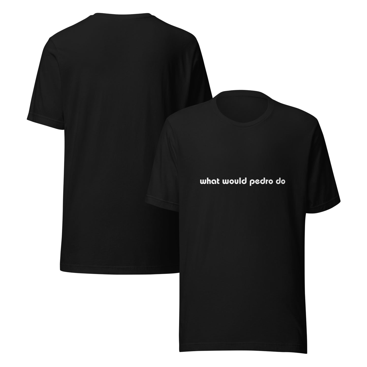 Black unisex t-shirt